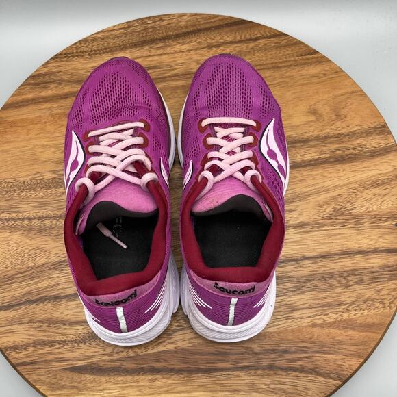Saucony Ride 14 Shoes Womens Size 8 Purple Athletic Running Comfort Gym Sneakers - Picture 5 of 10
